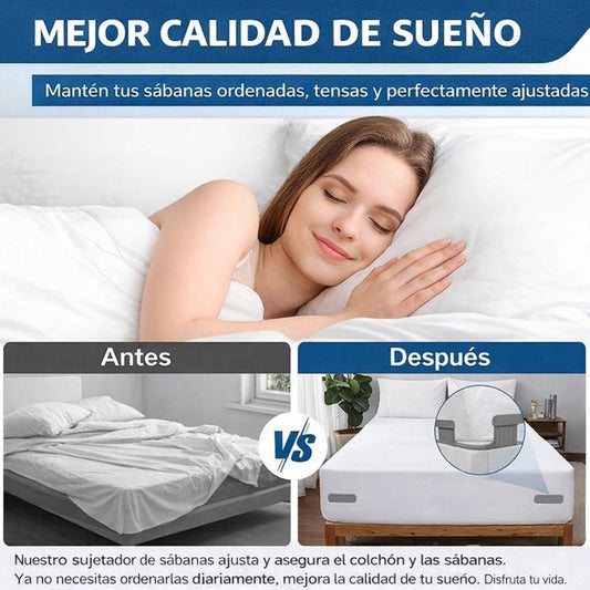 Sujetador de Sábanas Reforzado con Tiras de Bloqueo