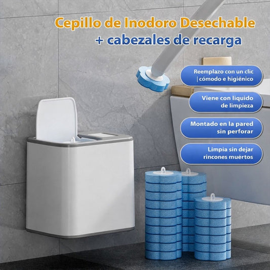 Cepillo de Inodoro Desechable + cabezales de recarga